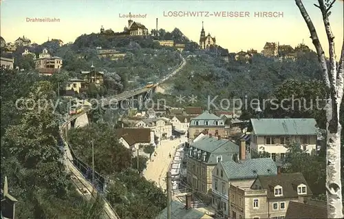 Loschwitz Louisenhof Drahtseilbahn Kat. Dresden