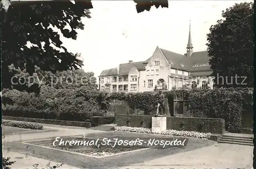 Uerdingen Ehrenmal Sankt Josefs Hospital Kat. Krefeld