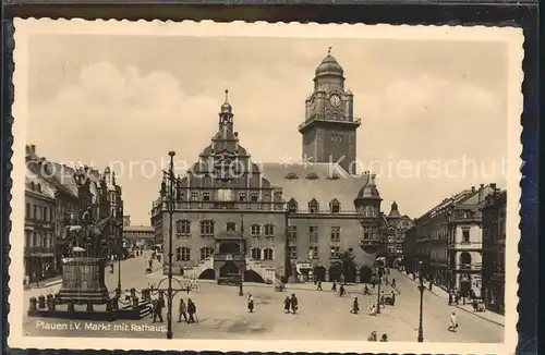 Plauen Vogtland Rathaus Markt Kat. Plauen