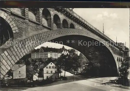 Plauen Vogtland  Friedrich August Bruecke Kat. Plauen