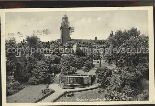 Plauen Vogtland Lohmuehlenanlage Rathaus Kat. Plauen