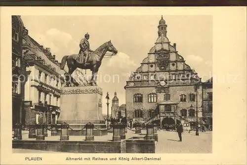 Plauen Vogtland Altmarkt Koenig Albert Denkmal Kat. Plauen