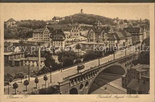 Plauen Vogtland  Friedrich August Bruecke Kat. Plauen