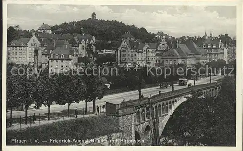 Plauen Vogtland Friedrich August Bruecke Baerenstein Kat. Plauen