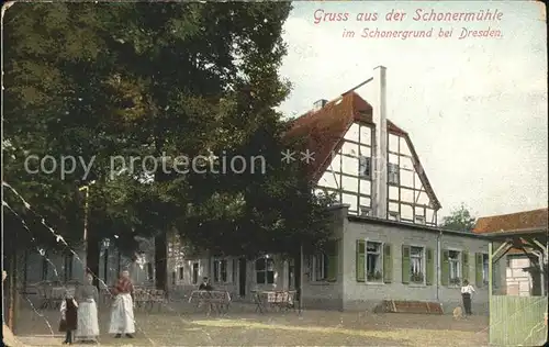 Dresden Schonermuehle im Schonergrund Kat. Dresden Elbe