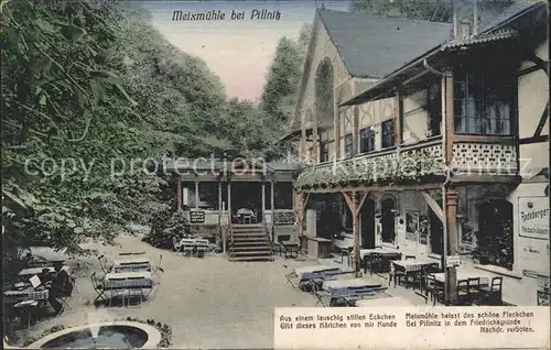 Pillnitz Gasthaus Meixmuehle Kat. Dresden