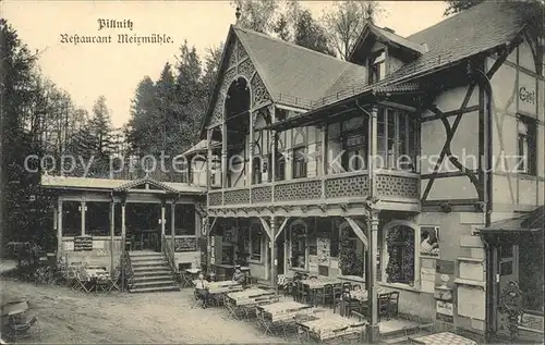 Pillnitz Gasthaus Restaurant Meixmuehle Kat. Dresden