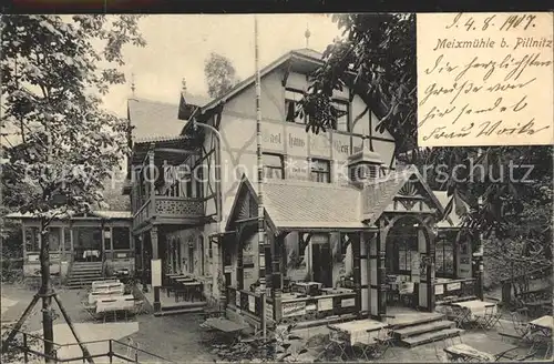 Pillnitz Gasthaus Restaurant Meixmuehle Kat. Dresden