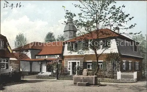 Dresden 3. Deutsche Kunstgewerbe Ausstellung 1906 Schule Dorfplatz Offizielle Ansichtskarte Nr 7 Kat. Dresden Elbe