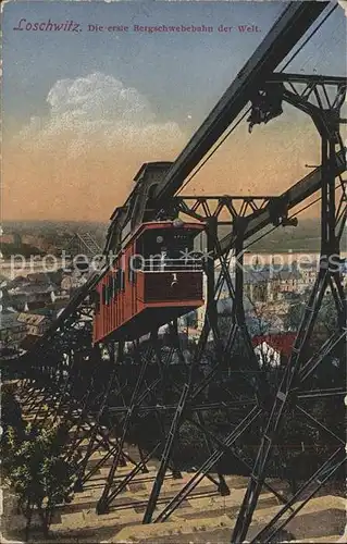 Loschwitz Erste Bergschwebebahn der Welt Kat. Dresden