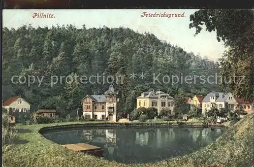 Pillnitz Friedrichsgrund Teich Kat. Dresden