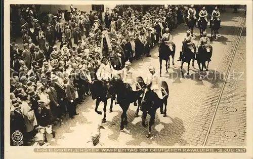 Dresden Erster Waffentag der Deutschen Kavallerie Juli 1931 Kat. Dresden Elbe