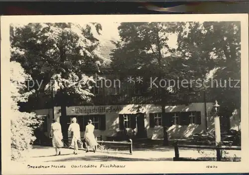 Dresden Gaststaette Fischhaus Dresdner Heide Handabzug Kat. Dresden Elbe