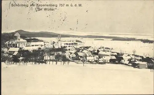 Schoenberg Bad Brambach am Kapellenberg Winterpanorama Kat. Bad Brambach