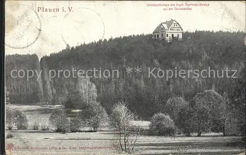 Plauen Vogtland Unterkunftshaus des Vogtlaendischen Touristen Vereins Tennerahoehe Kat. Plauen