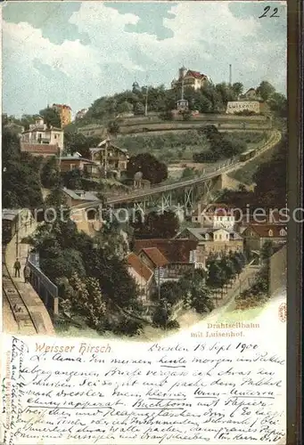 Weisser Hirsch Drahtseilbahn mit Luisenhof Kat. Dresden