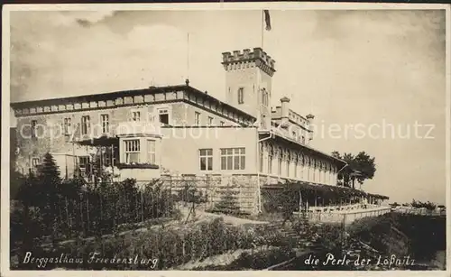 Niederloessnitz Berggasthaus Friedensburg Perle der Loessnitz Kat. Radebeul