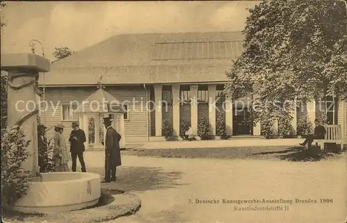 Dresden 3. Deutsche Kunstgewerbe Ausstellung 1906 Kunstindustriehalle Offizielle Ansichtskarte Nr 6 Kat. Dresden Elbe