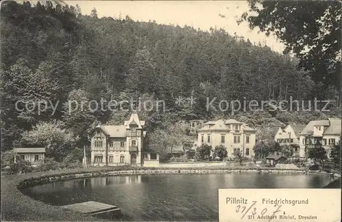 Pillnitz Friedrichsgrund Teich Kat. Dresden