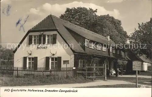 Langebrueck HO Gaststaette Hofewiese Kat. Dresden