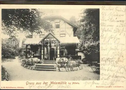 Pillnitz Gasthaus Meixmuehle Kat. Dresden