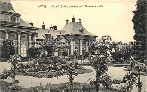 Pillnitz Koeniglicher Schlossgarten mit Neuem Palais Kat. Dresden