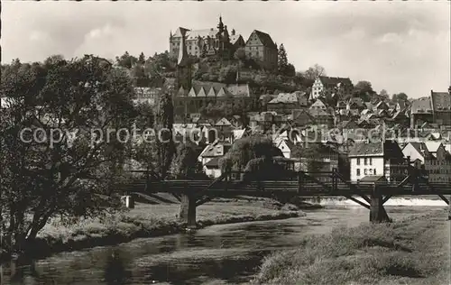 Marburg Lahn Wehr Altstadt Schloss Universitaetsstadt Kat. Marburg