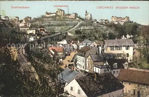 Loschwitz Weisser Hirsch Restaurant Luisenhof Drahtseilbahn Kat. Dresden