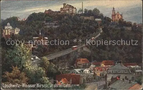 Weisser Hirsch Drahtseilbahn Wiedemanns Kuenstlerkarte Wiro Nr. 1831 B Kat. Dresden