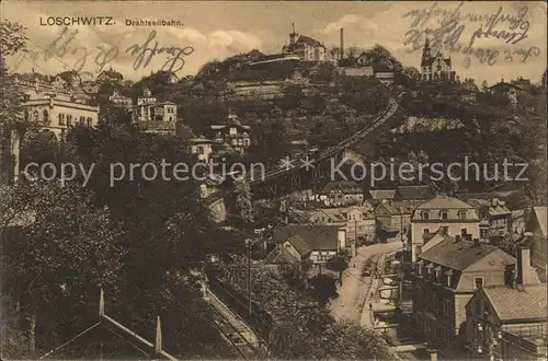 Loschwitz Drahtseilbahn Kat. Dresden