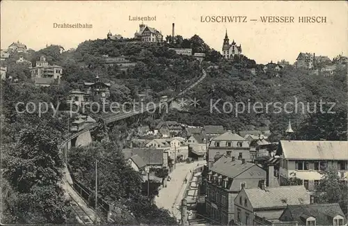 Weisser Hirsch Drahtseilbahn Luisenhof Loschwitz Kat. Dresden