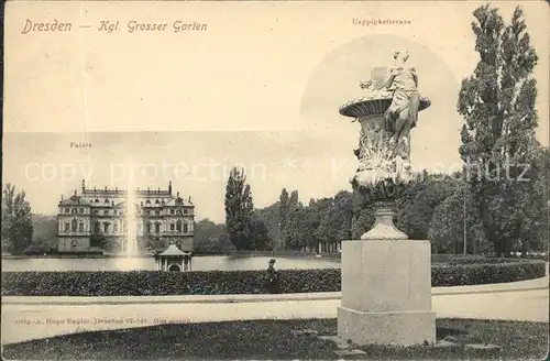 Dresden Koeniglicher Grosser Garten ueppigkeitsvase Skulptur Kat. Dresden Elbe