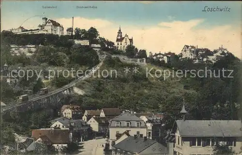 Loschwitz Luisenhof Restaurant Drahtseilbahn Kat. Dresden