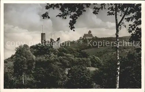 Weinheim Bergstrasse Burgruine Windeck und WSC Wachenburg Kat. Weinheim