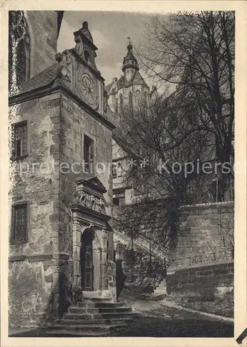 Marburg Lahn Partie an der lutherischen Kirche Kat. Marburg