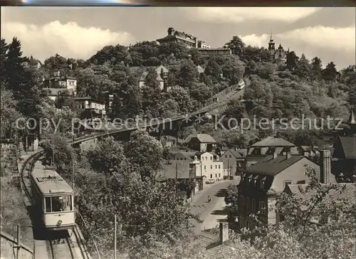 Loschwitz Blick zum Luisenhof Bergbahn Kat. Dresden