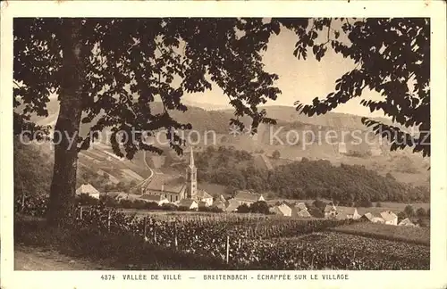 Breitenbach Bas Rhin Echappee sur le village Vallee de Ville Kat. Breitenbach