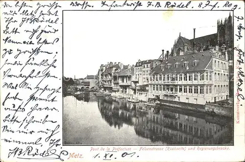 Metz Moselle Pont de la Prefecture Felsenstrasse Regierungsbruecke Kat. Metz