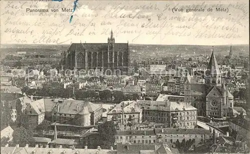 Metz Moselle Panorama Dom Kirche Kat. Metz