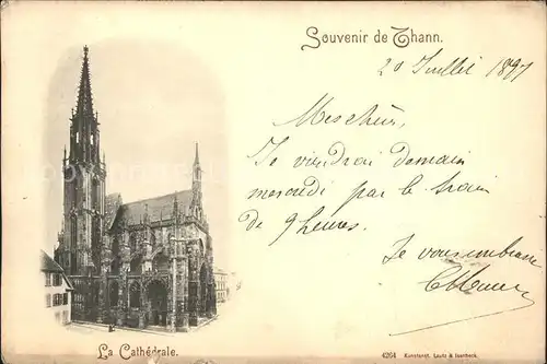 Thann Haut Rhin Elsass Cathedrale Deutsche Reichspost Kat. Thann