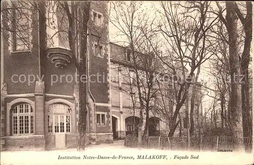 Malakoff Hauts de Seine Institution Notre Dame de France Facade Kat. Malakoff