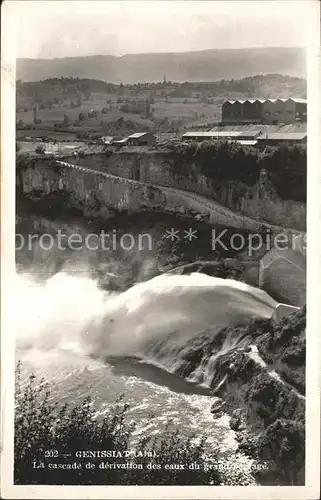 Genissiat l Ain Cascade de derivation des eaux du grand barrage Kat. Injoux Genissiat