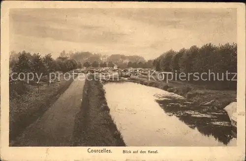 Courcelles les Montbeliard Blick auf den Kanal Kat. Courcelles les Montbeliard