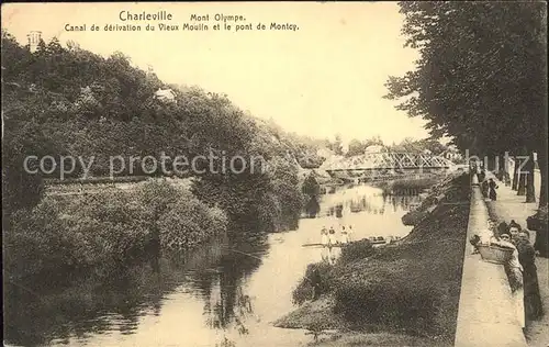 Charleville Mezieres Canal Pont de Montcy Mont Olympe Kat. Charleville Mezieres
