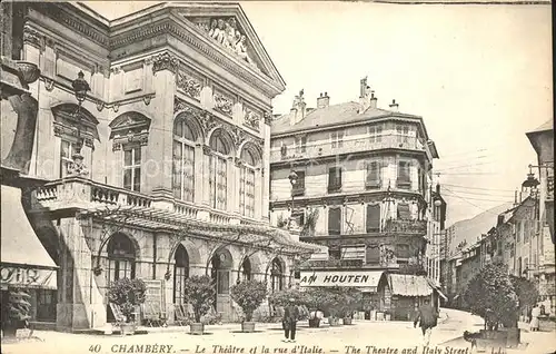 Chambery Savoie Theatre et Rue d Italie Kat. Chambery