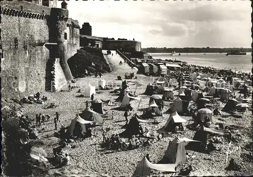 Saint Malo Ille et Vilaine Bretagne Coin de la plage de Bon Secours Kat. Saint Malo