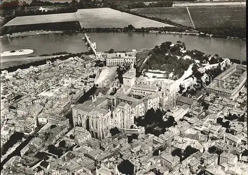 Avignon Vaucluse Palais des Papes vue aerienne Kat. Avignon