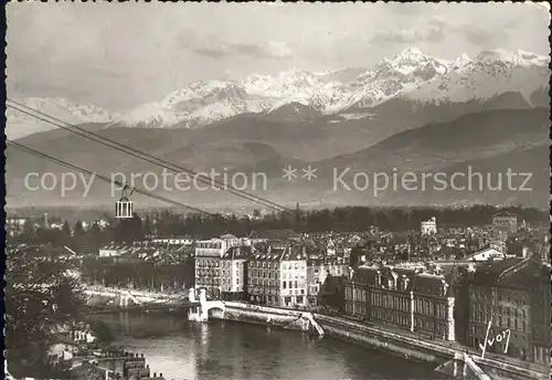 Grenoble Vue generale et les Alpes Kat. Grenoble