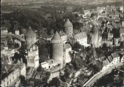 Semur en Auxois Vieux Chateau et ses 4 Tours vue aerienne Kat. Semur en Auxois
