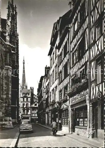 Rouen Rue Martinville Maisons a pans de boix XVII et XVIII siecle Kat. Rouen